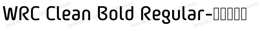 WRC Clean Bold Regular字体转换